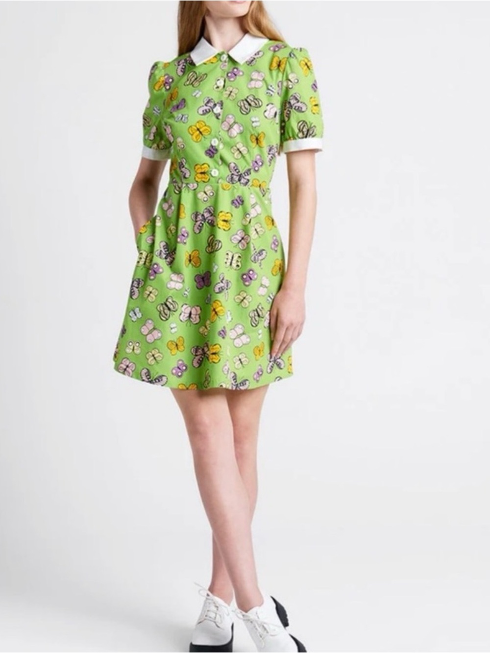 ModCloth Silly Love Songs Butterfly Green Dress 4